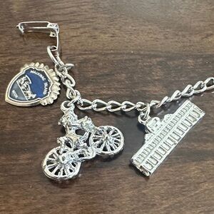 Mackinaw Island Silver Charm Bracelet